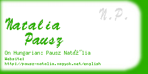 natalia pausz business card